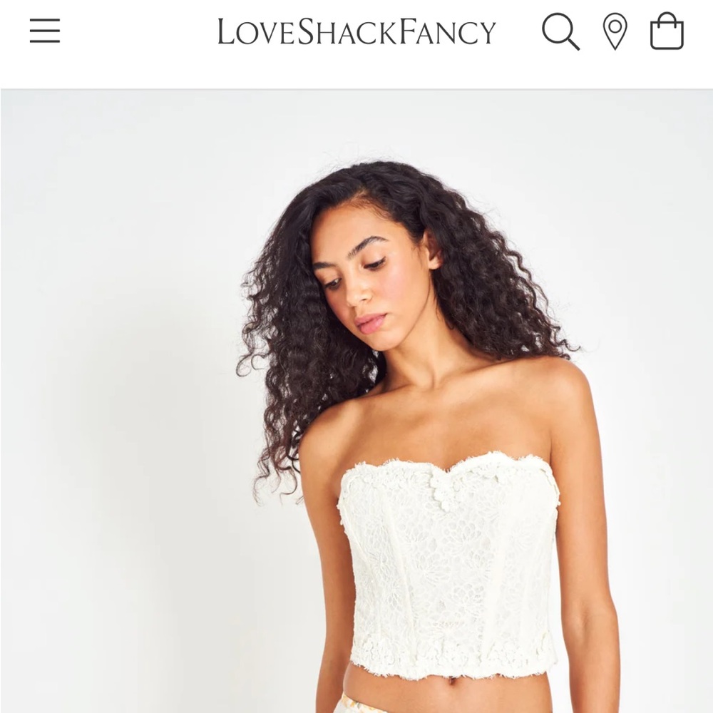 NWT LoveShack Fancy Arno Bustier